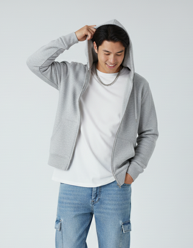 Men's Heavyweight Zip-Up Hoodie