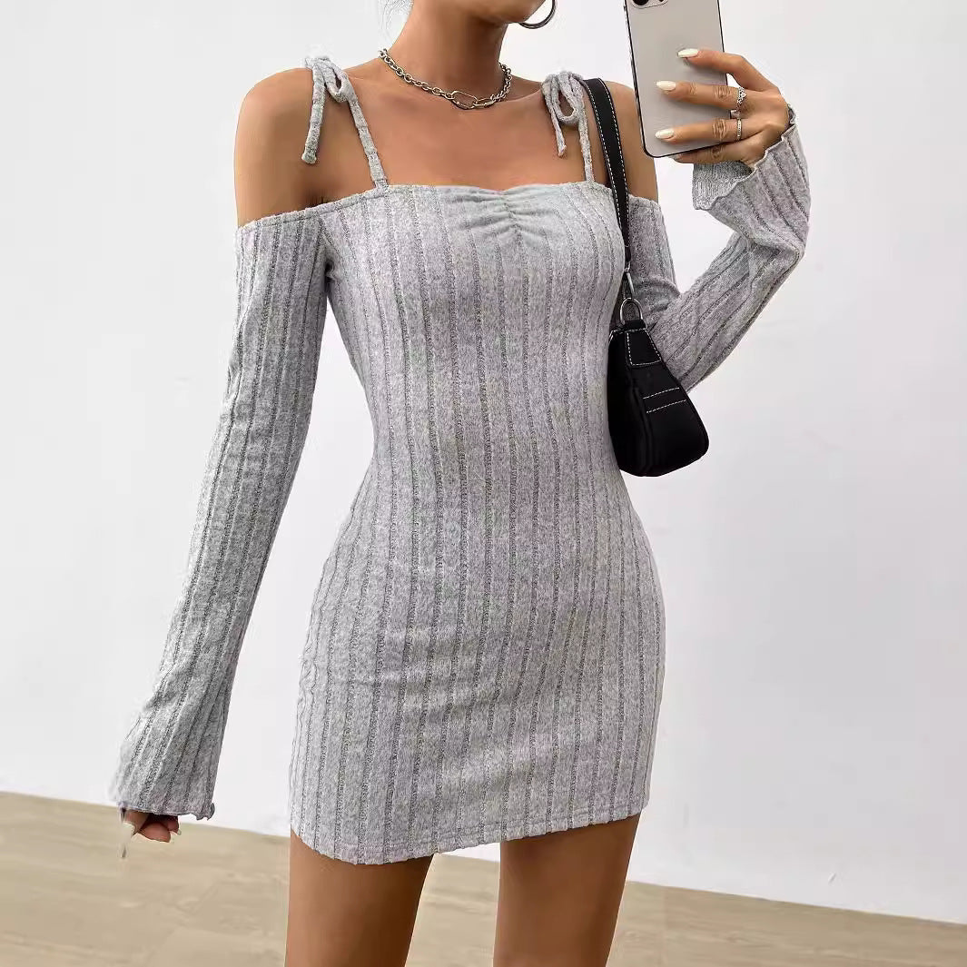 Ruched Spaghetti Strap Mini Dress