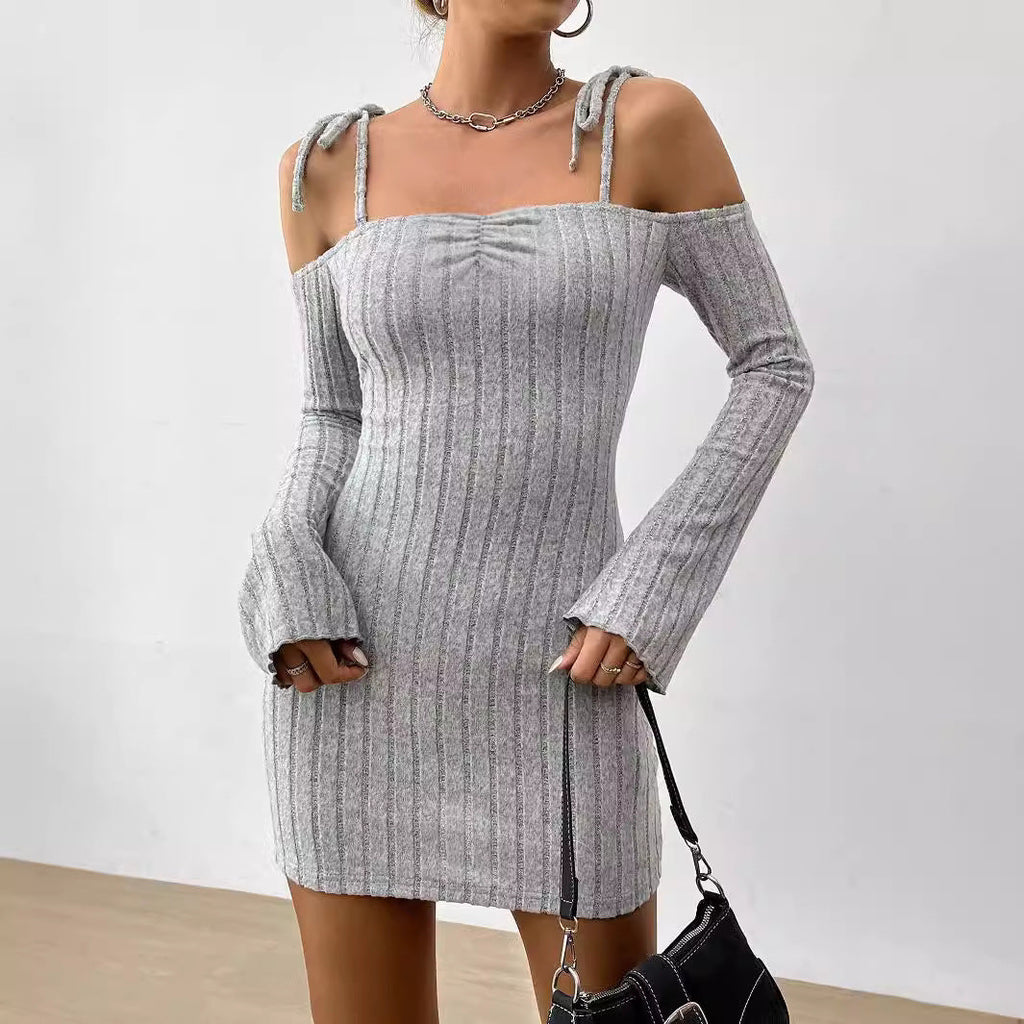Ruched Spaghetti Strap Mini Dress