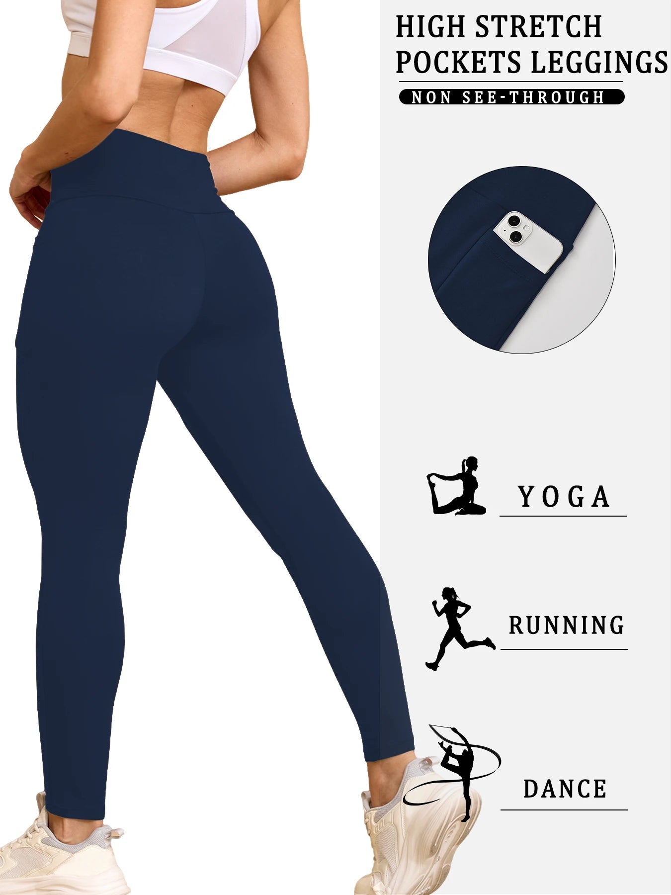 High-Waist Tummy Control Yoga Leggings