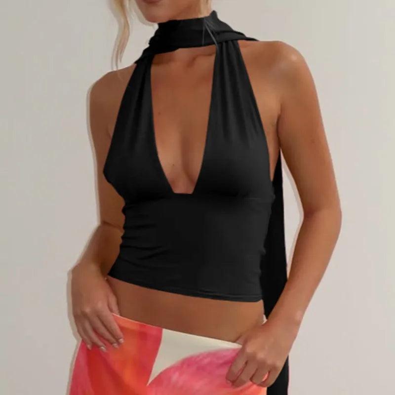Bandage Hollow Tank Top