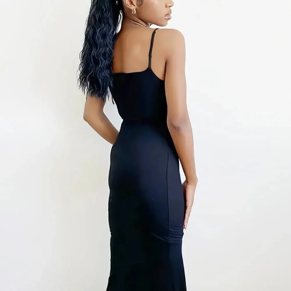 Sleeveless Backless Maxi Slip Dress