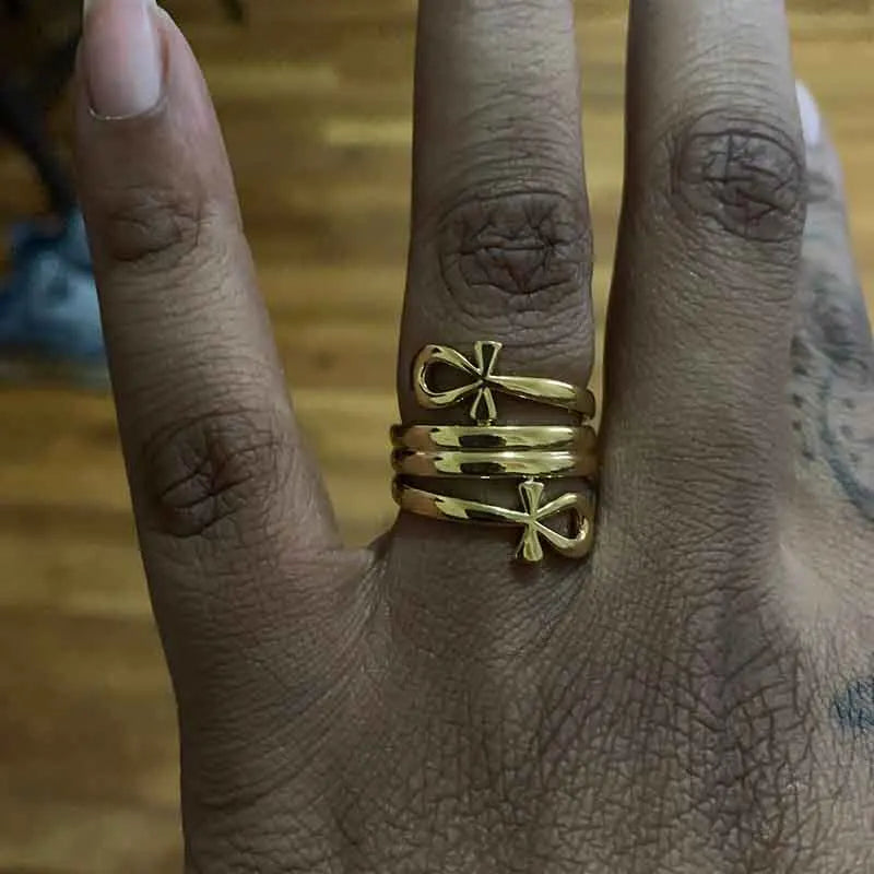 Double Coiled Geometric Ring