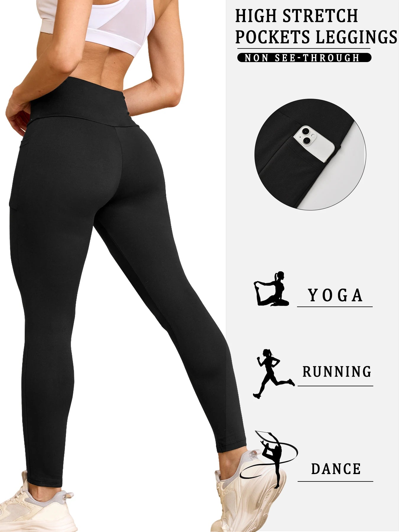 High-Waist Tummy Control Yoga Leggings
