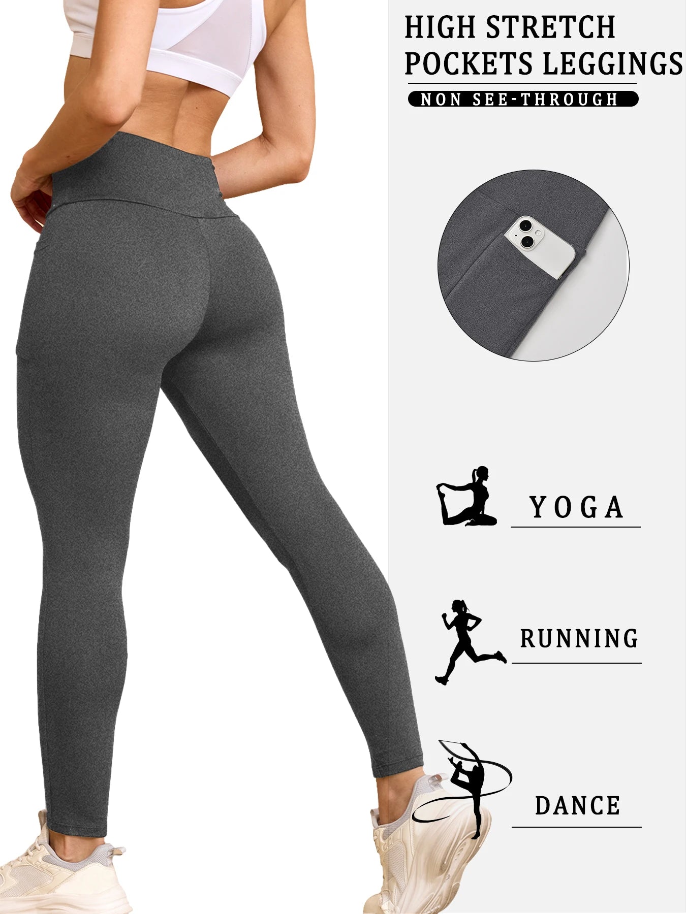 High-Waist Tummy Control Yoga Leggings
