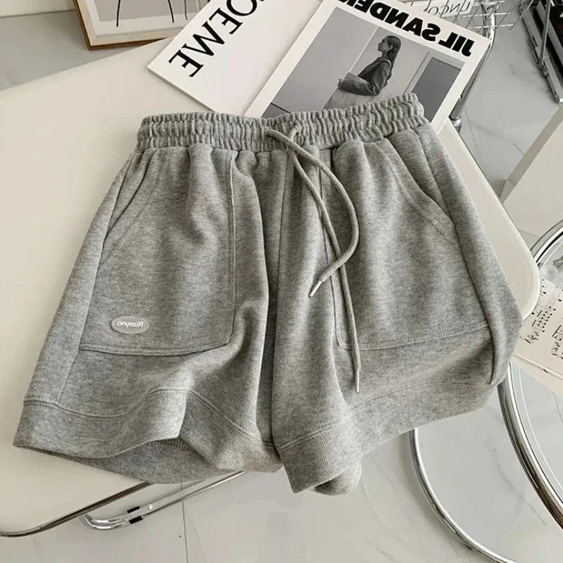 Women's Drawstring Wide-Leg Shorts