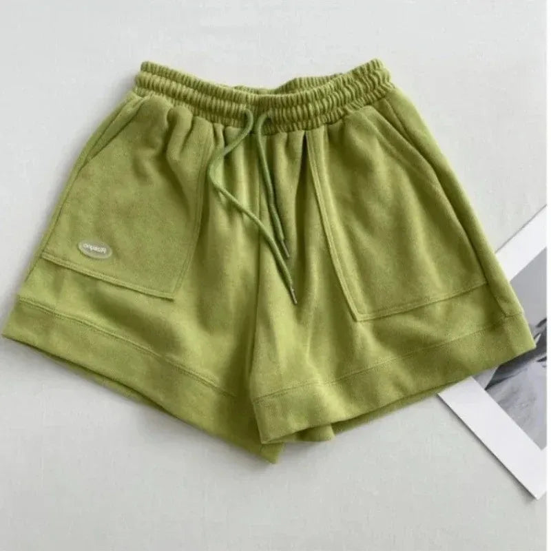 Women's Drawstring Wide-Leg Shorts