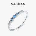 Sterling Silver Blue Zirconia Ring