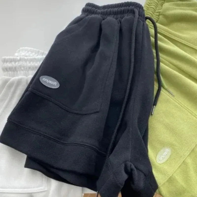 Women's Drawstring Wide-Leg Shorts