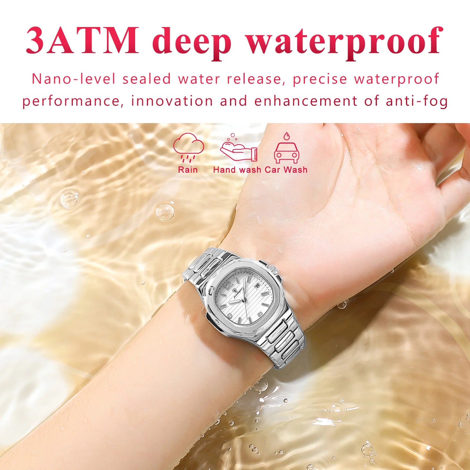 Luminous Square Quartz Watch