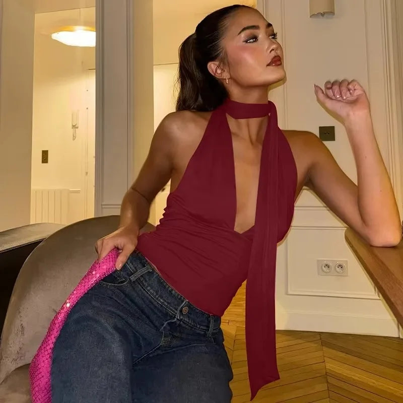 Bandage Hollow Tank Top