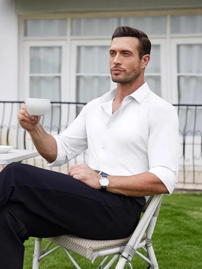 Men's Ultra-Stretch Wrinkle-Free Dress Shirt