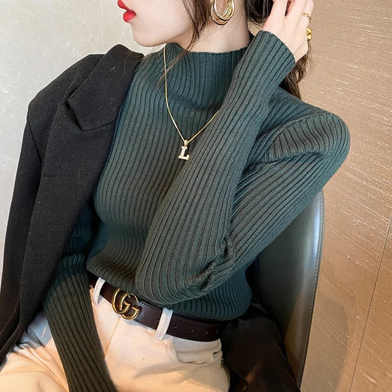 Women's Slim Knit Pullover Sweater