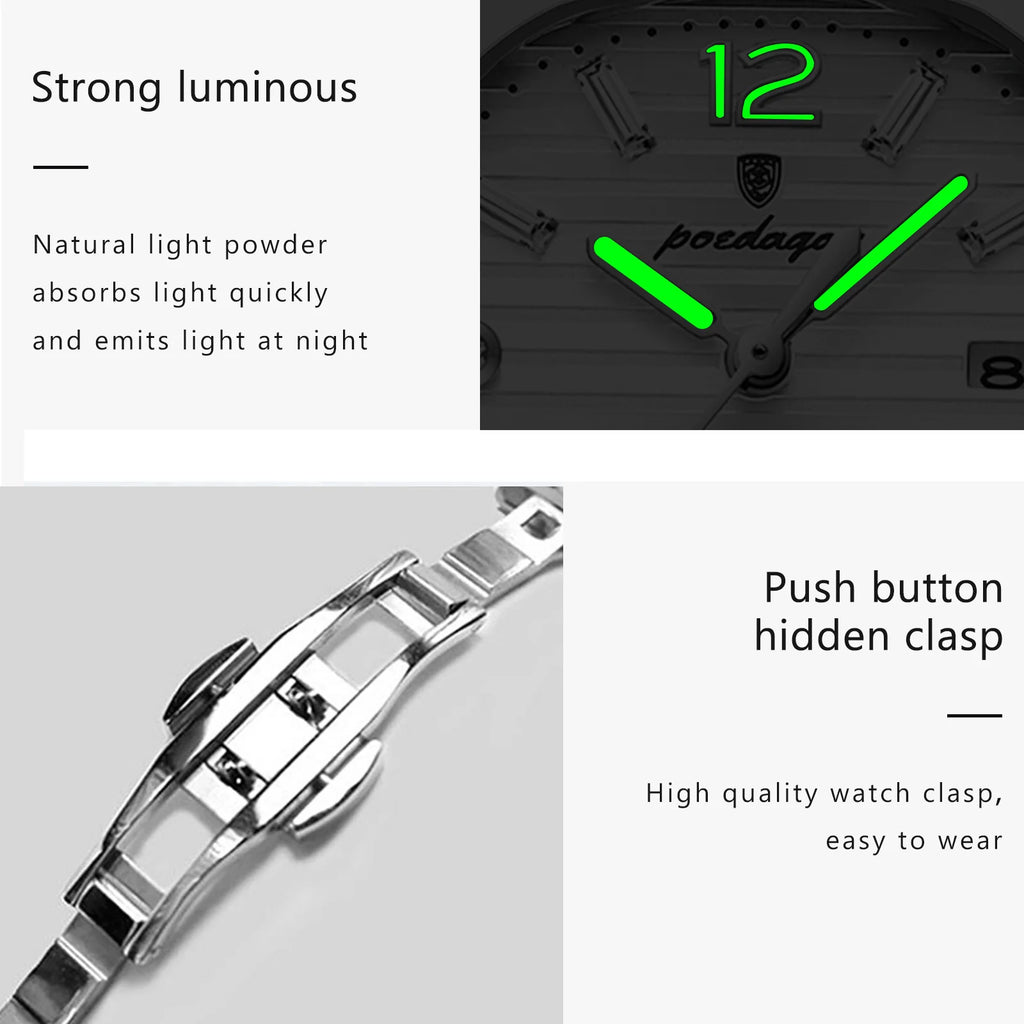 Luminous Square Quartz Watch