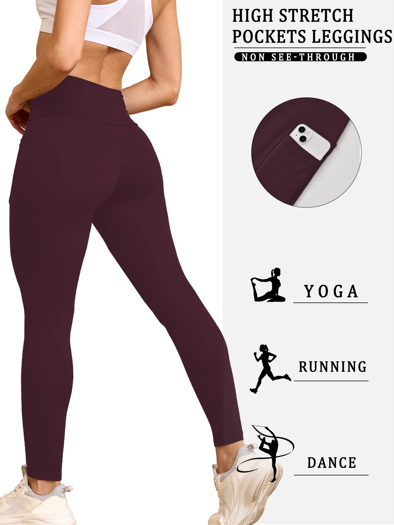 High-Waist Tummy Control Yoga Leggings