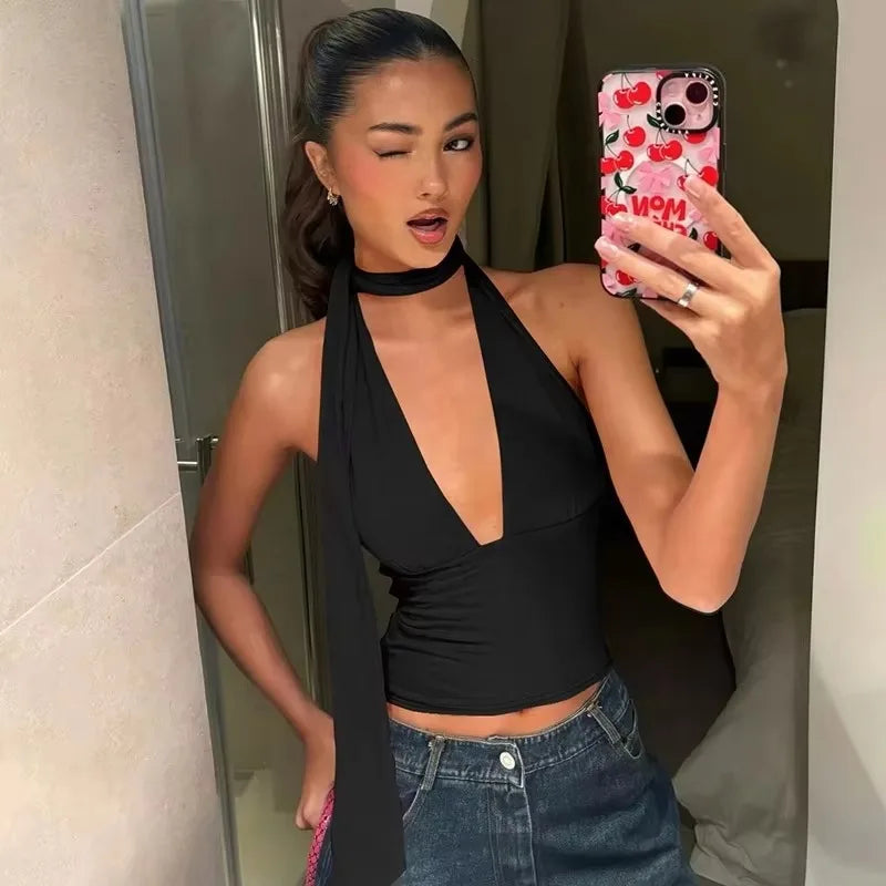 Bandage Hollow Tank Top