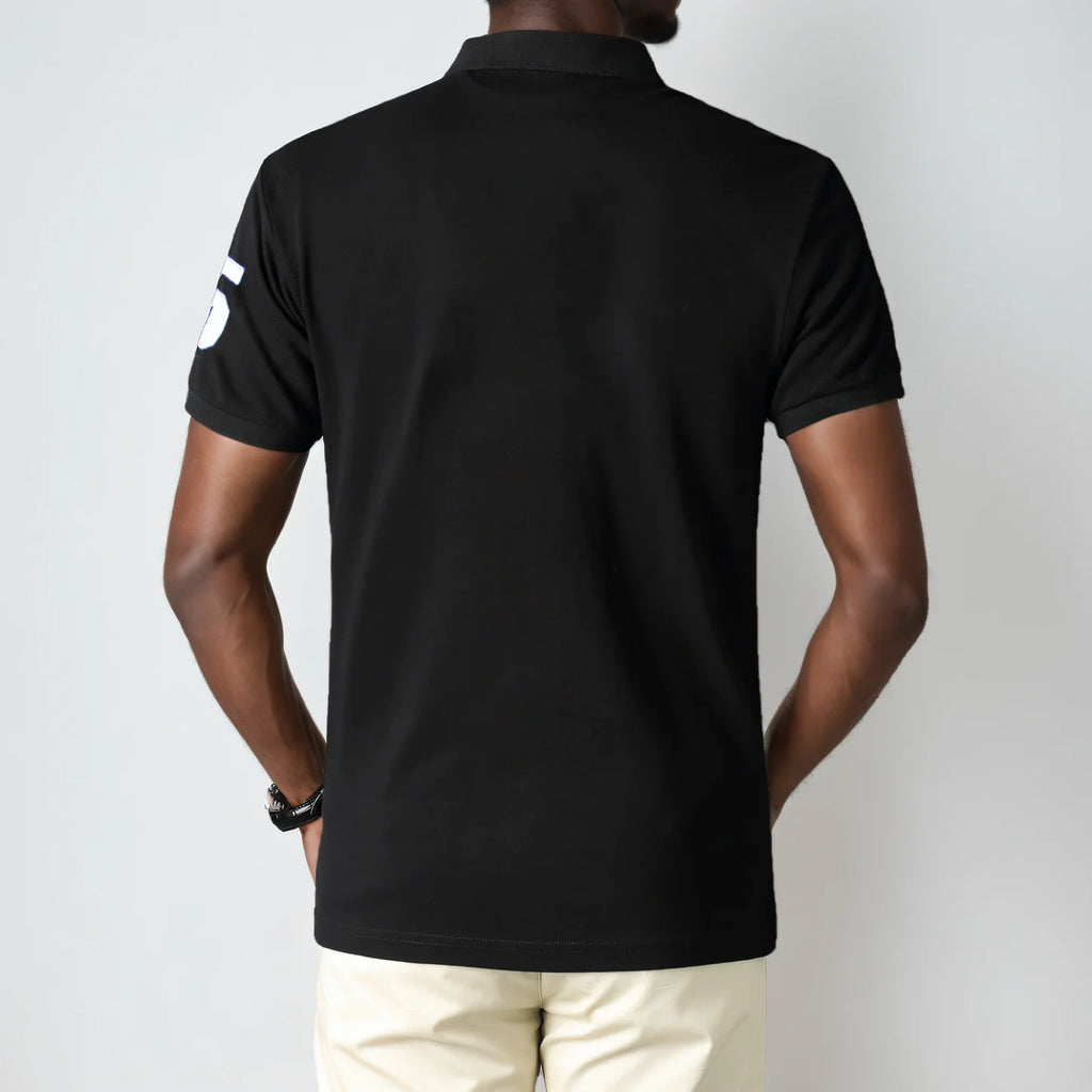 Contrast Embroidery Polo Shirt