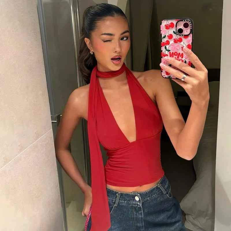 Bandage Hollow Tank Top