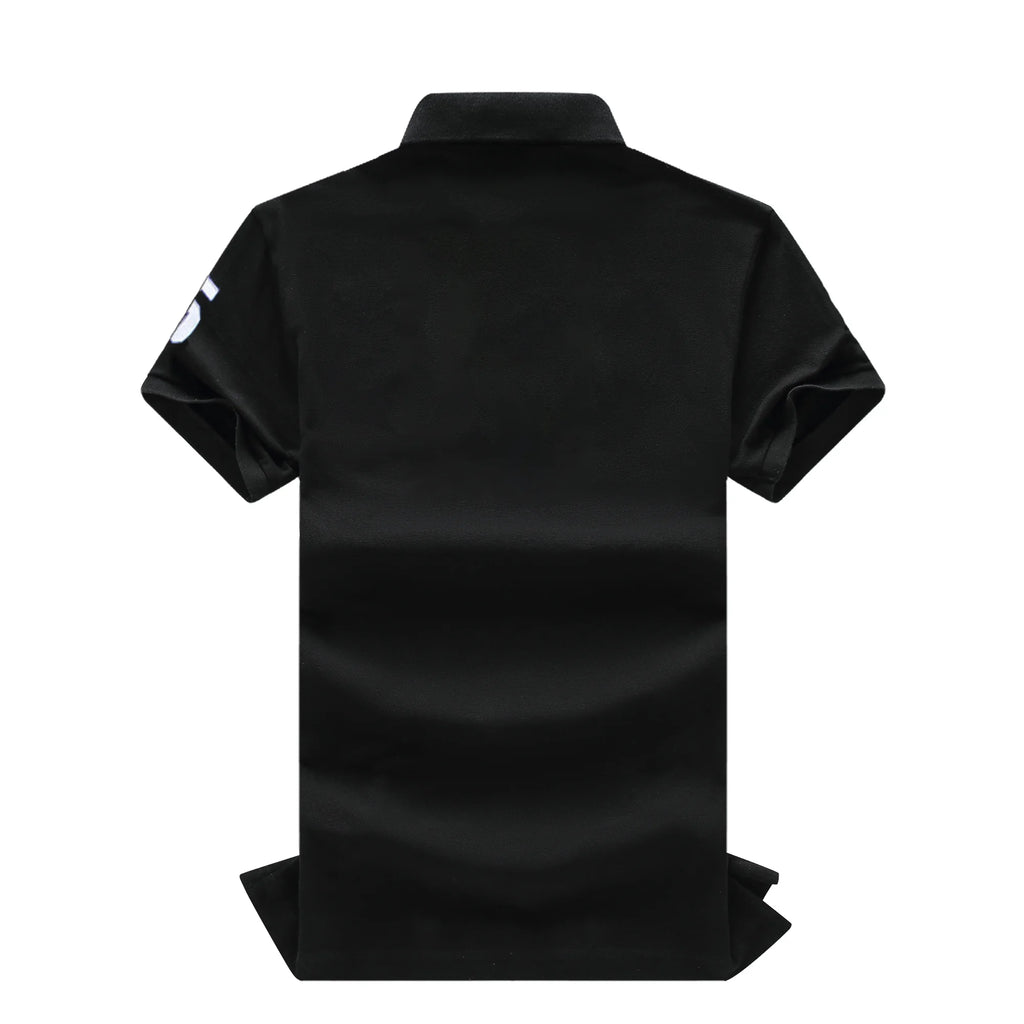 Contrast Embroidery Polo Shirt