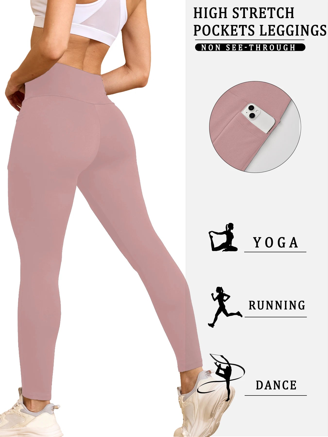 High-Waist Tummy Control Yoga Leggings