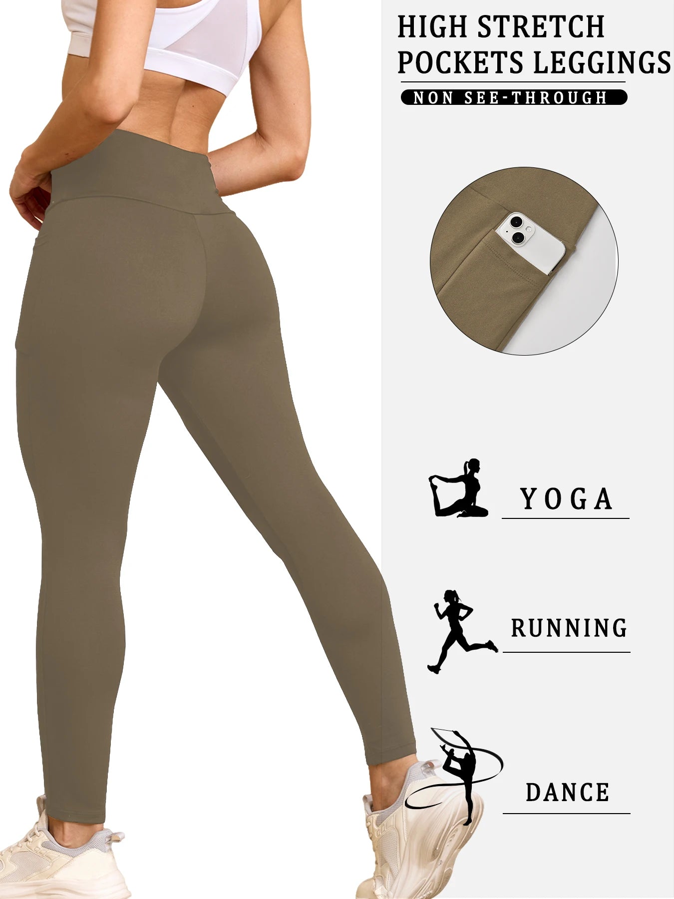 High-Waist Tummy Control Yoga Leggings