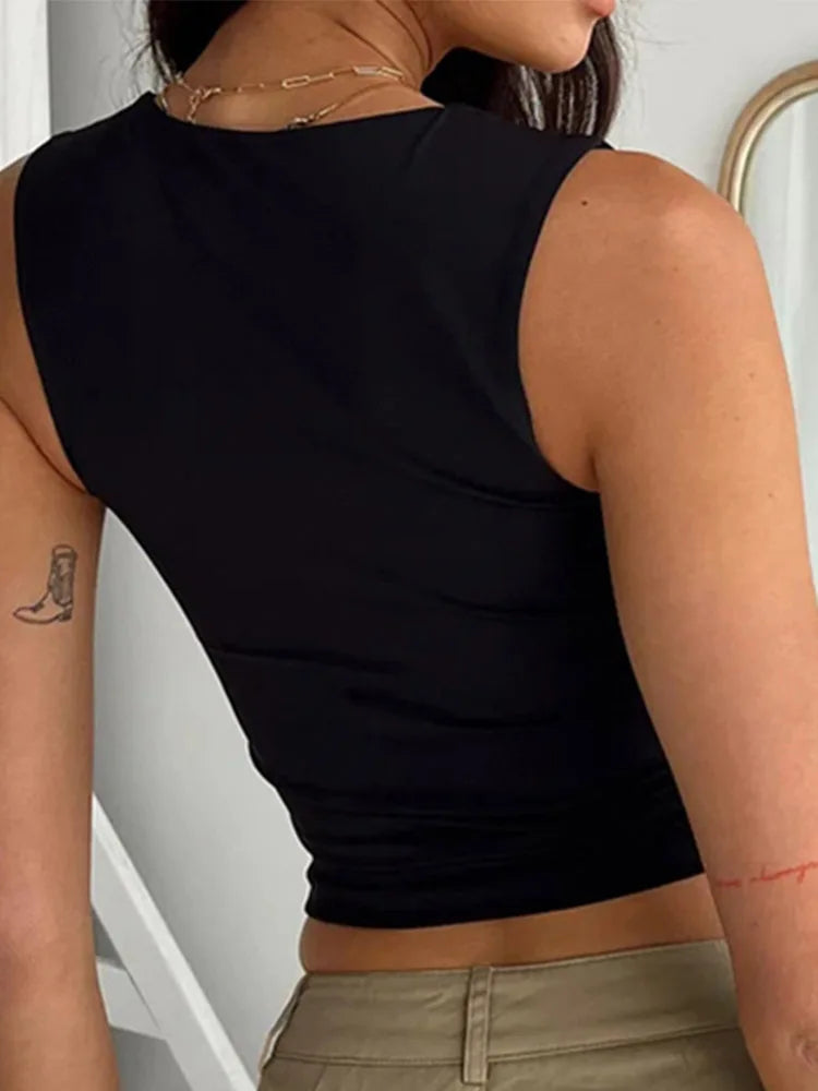 Sleeveless Crop Tank Top