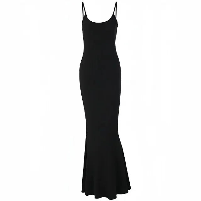 Sleeveless Backless Maxi Slip Dress