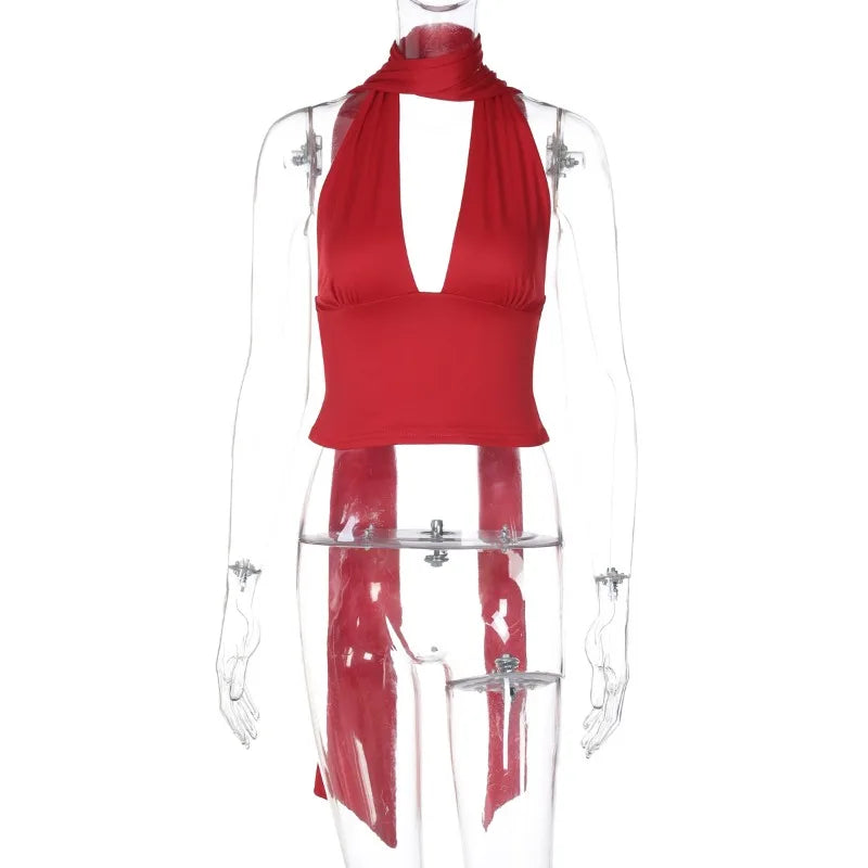 Bandage Hollow Tank Top